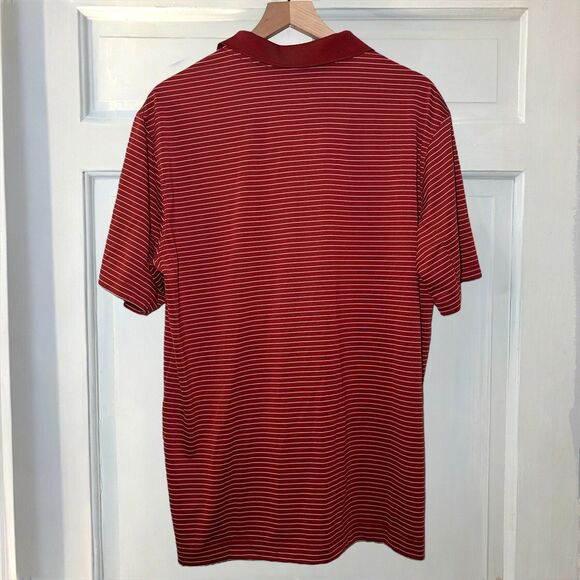 Alabama Crimson Tide Nike Dri Fit Polo Shirt Men's L Red Striped NCAA Football - Picture 5 of 8